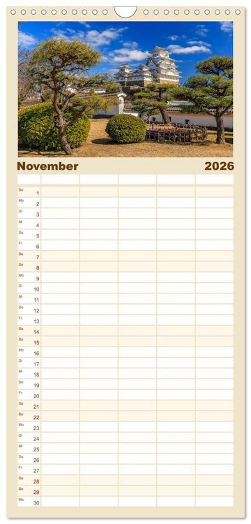 Produktbild: Familienplaner 2026 - Japan - zwischen Tradition und Moderne mit 5 Spalten (Wandkalender, 21 x 45 cm) CALVENDO
