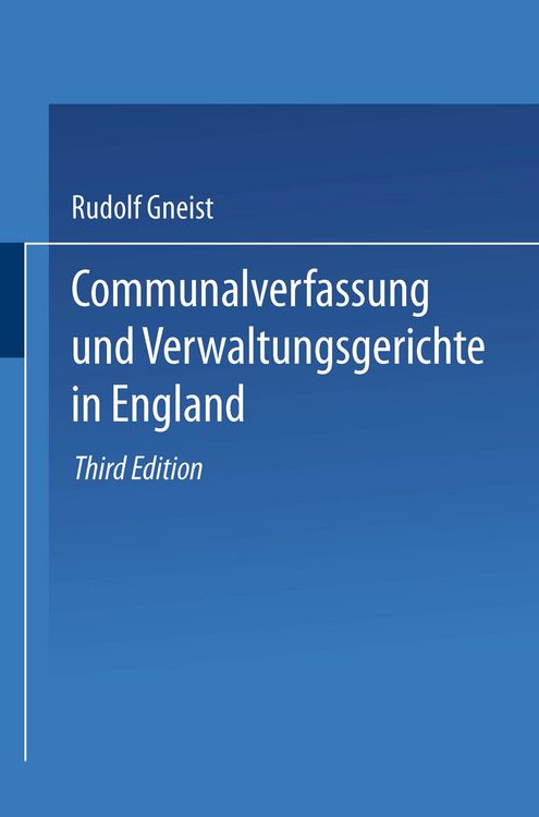 Produktbild: Communalverfassung und Verwaltungsgerichte in England