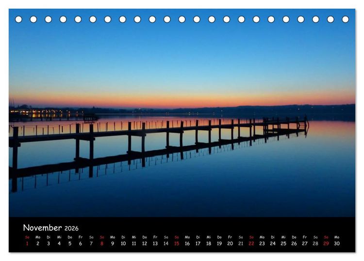 Produktbild: Starnberger See - Silent Moments (Tischkalender 2026 DIN A5 quer), CALVENDO Monatskalender