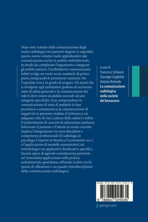 Produktbild: La comunicazione radiologica nella societ&agrave; del benessere