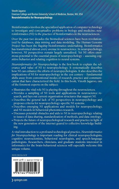 Produktbild: Neuroinformatics for Neuropsychology