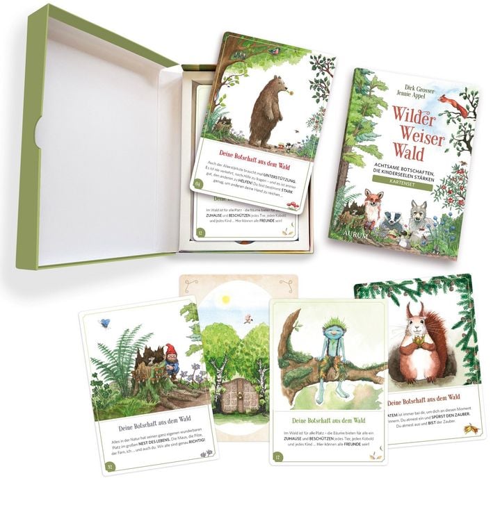 Produktbild: Wilder Weiser Wald. Achtsame Botschaften, die Kinderseelen st&auml;rken. Kartenset