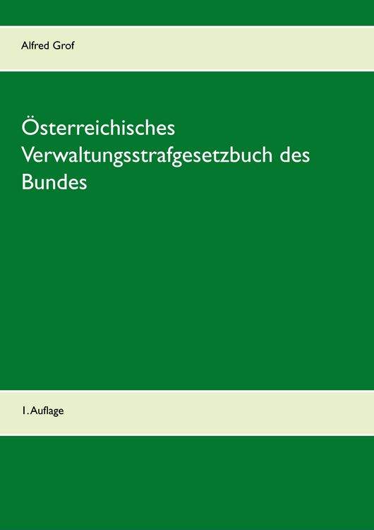 Produktbild: &Ouml;sterreichisches Verwaltungsstrafgesetzbuch des Bundes