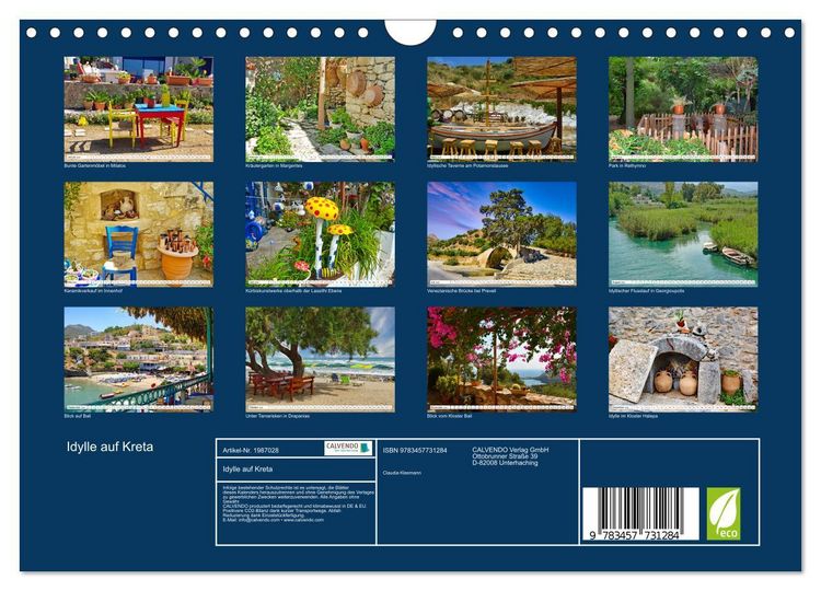 Produktbild: Idylle auf Kreta (Wandkalender 2026 DIN A4 quer), CALVENDO Monatskalender