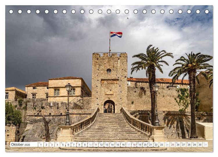 Produktbild: Kroatien - Korcula (Tischkalender 2026 DIN A5 quer), CALVENDO Monatskalender