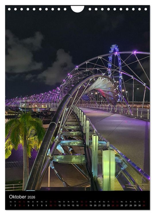 Produktbild: Singapur - Faszinierende Lichterwelt Marina Bay (Wandkalender 2026 DIN A4 hoch), CALVENDO Monatskalender