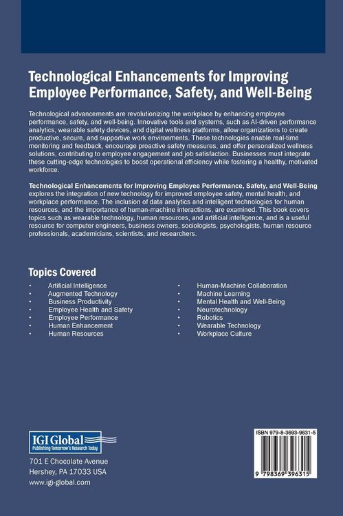 Produktbild: Technological Enhancements for Improving Employee Performance, Safety, and Well-Being