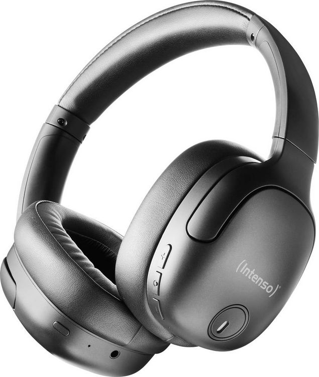 Produktbild: Intenso Over-Ear O400HA black 3740400 Over Ear Kopfh&ouml;rer Bluetooth&reg; Stereo Schwarz Noise Cancelling Faltbar Computer