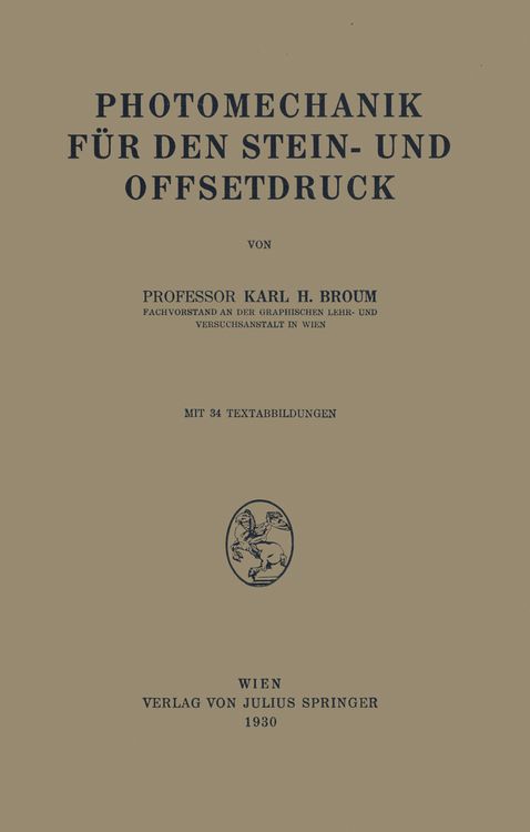Produktbild: Photomechanik f&uuml;r den Stein- und Offsetdruck