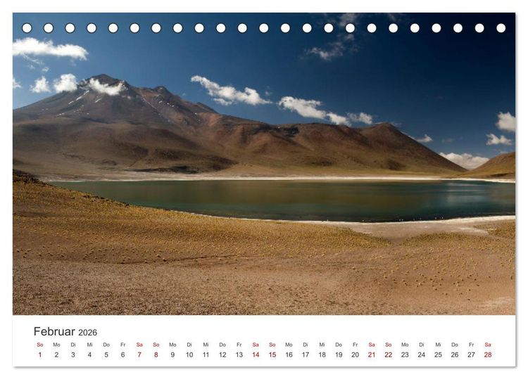 Produktbild: Die Farben der Anden - Argentinien und Chile (Tischkalender 2026 DIN A5 quer), CALVENDO Monatskalender