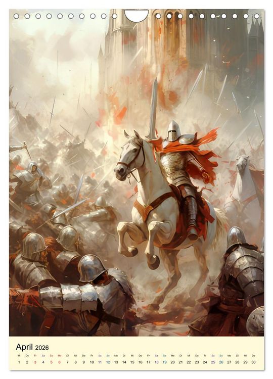 Produktbild: Drachen Ritter Burgen (Wandkalender 2026 DIN A4 hoch), CALVENDO Monatskalender