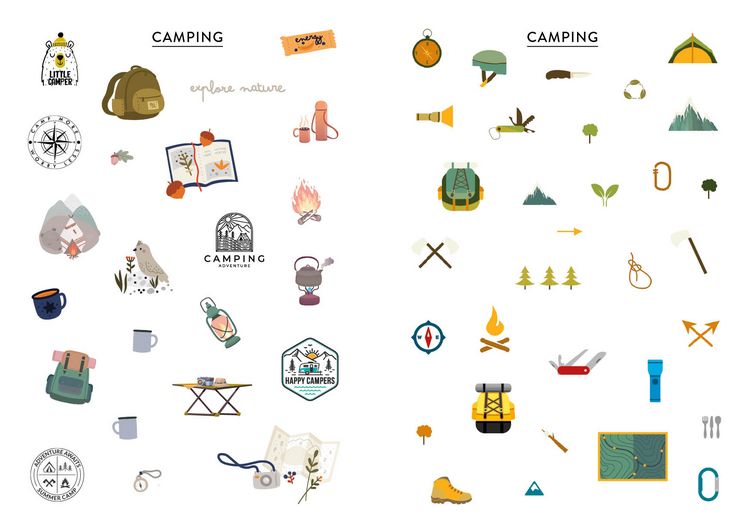 Produktbild: Bullet Journal Stickerbuch &ndash; Camping & Nature Love &ndash; &Uuml;ber 600 Sticker f&uuml;r alle Outdoor-Fans