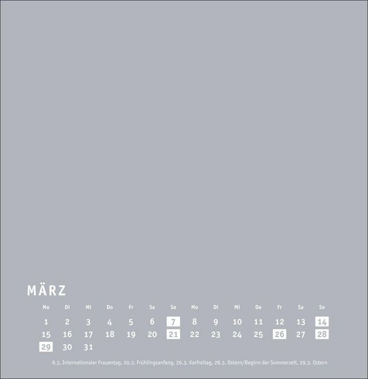 Produktbild: Premium-Bastelkalender silbergrau gro&szlig; 2027