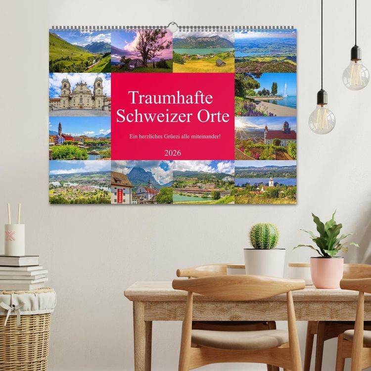 Produktbild: Traumhafte Schweizer Orte (Wandkalender 2026 DIN A2 quer), CALVENDO Monatskalender