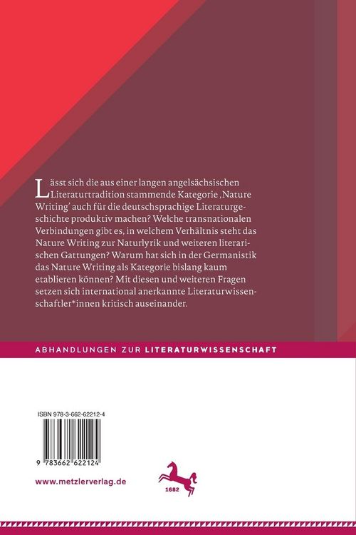 Produktbild: Deutschsprachiges Nature Writing von Goethe bis zur Gegenwart