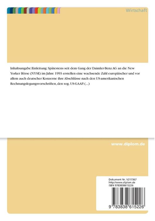 Produktbild: Konzernabschlu&szlig; nach HGB und US-GAAP unter besonderer Ber&uuml;cksichtigung von Konsolidierungsvorg&auml;ngen