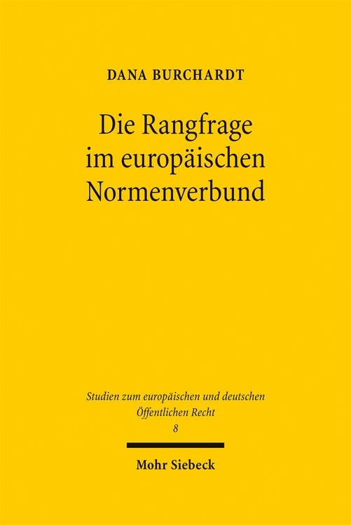 Produktbild: Die Rangfrage im europ&auml;ischen Normenverbund