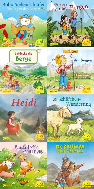 Produktbild: Pixi-8er-Set 301: Mit Pixi in den Bergen (8x1 Exemplar)