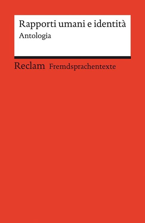 Produktbild: Rapporti umani e identità. Antologia