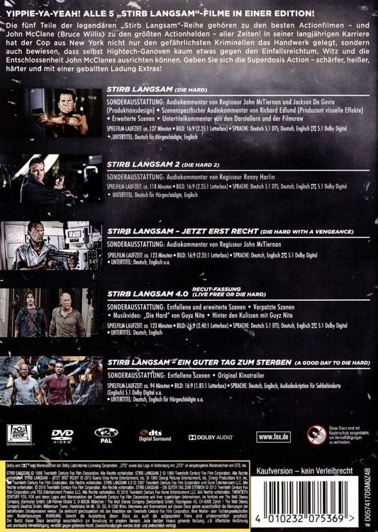 Produktbild: Stirb langsam 1-5 [5 DVDs]