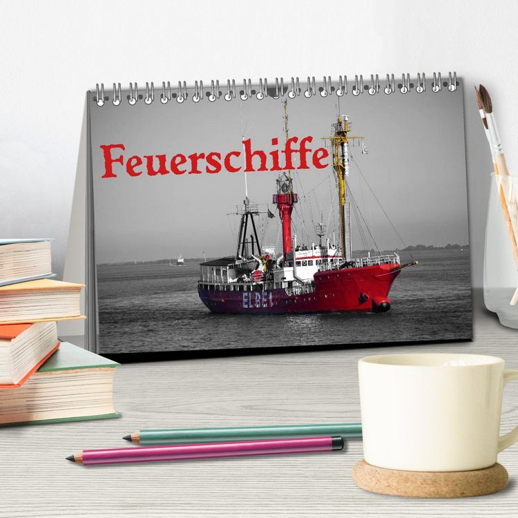 Produktbild: Feuerschiffe (Tischkalender 2026 DIN A5 quer), CALVENDO Monatskalender