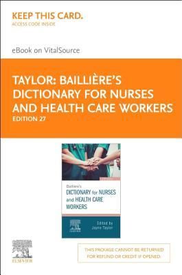 Produktbild: Baillieres Dict For Nurses & H