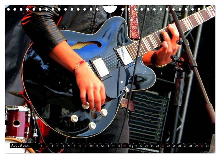Produktbild: JAZZGITARREN in Szene gesetzt (Wandkalender 2026 DIN A4 quer), CALVENDO Monatskalender