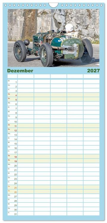 Produktbild: Familienplaner 2027 - Faszination Jochpassrennen mit 5 Spalten (Wandkalender, 21 x 45 cm) CALVENDO