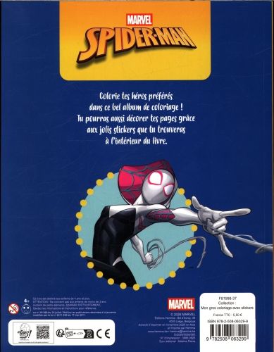 Produktbild: Mon gros coloriage + stickers ! : Marvel Spider-Man