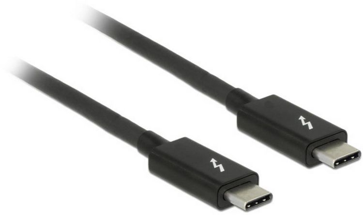 Produktbild: Delock Thunderbolt Anschlusskabel Thunderbolt&trade; (USB-C&reg;) Stecker, Thunderbolt&trade; (USB-C&reg;) Stecker 2.00 m Schwarz 84847 Thunderbolt&trade;-Kabel