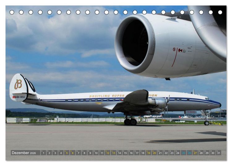 Produktbild: Lockheed Super Constellation HB-RSC (Tischkalender 2026 DIN A5 quer), CALVENDO Monatskalender