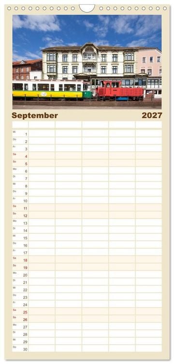 Produktbild: Familienplaner 2027 - Borkum - Momente einer Reise mit 5 Spalten (Wandkalender, 21 x 45 cm) CALVENDO