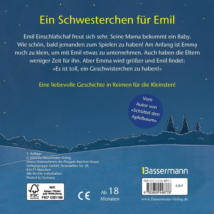Produktbild: Emil das kleine Einschlafschaf bekommt ein Geschwisterchen