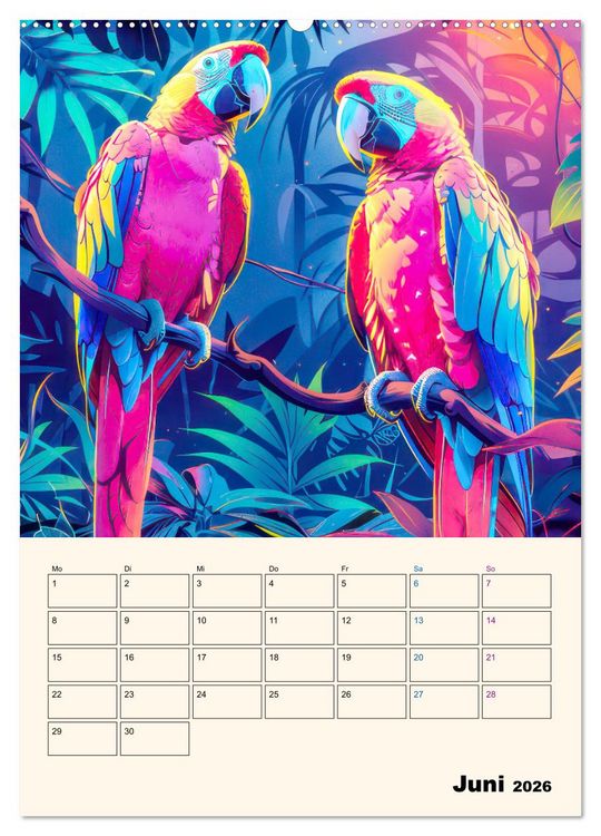 Produktbild: Dschungeltiere - Einzigartige Faszination (hochwertiger Premium Wandkalender 2026 DIN A2 hoch), Kunstdruck in Hochglanz