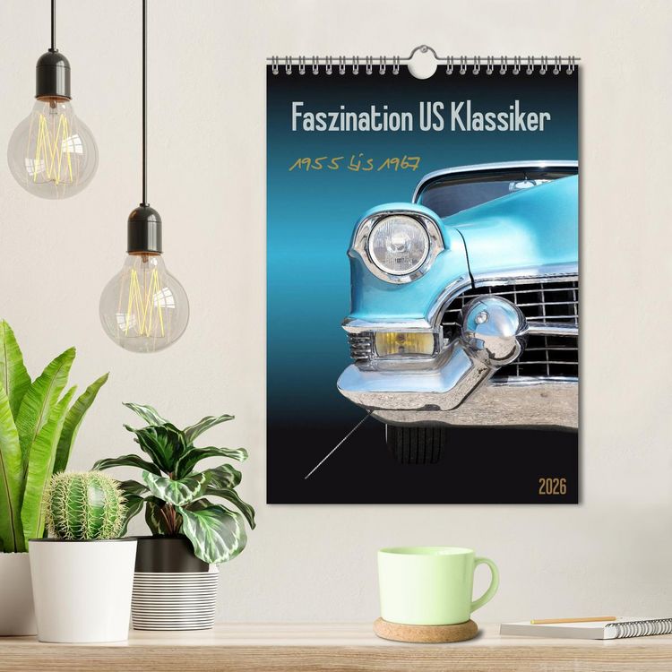 Produktbild: Faszination US Klassiker 1955 bis 1967 (Wandkalender 2026 DIN A4 hoch), CALVENDO Monatskalender