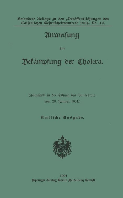Produktbild: Anweisung zur Bekampfung der Cholera