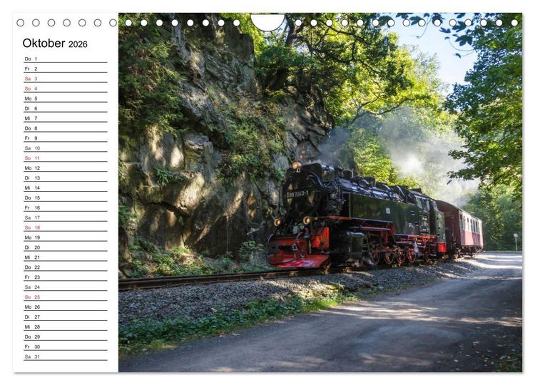Produktbild: Schmalspurbahnen im Harz (Wandkalender 2026 DIN A4 quer), CALVENDO Monatskalender