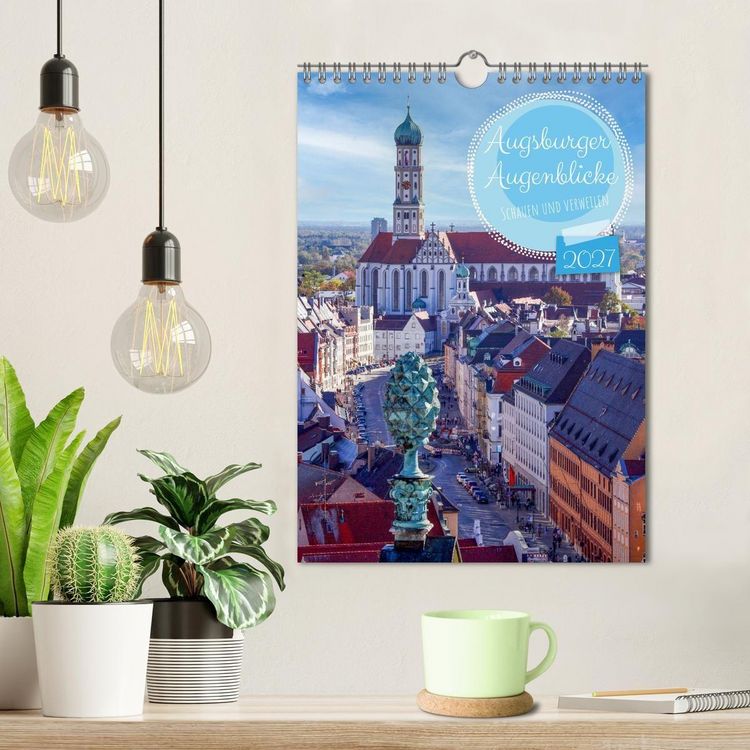 Produktbild: Augsburger Augenblicke - Schauen und Verweilen (Wandkalender 2027 DIN A4 hoch), CALVENDO Monatskalender