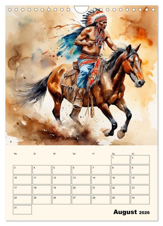 Produktbild: Indianische Kultur (Wandkalender 2026 DIN A4 hoch), CALVENDO Monatskalender