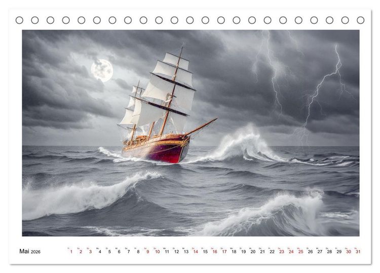 Produktbild: KI Landschaften (Tischkalender 2026 DIN A5 quer), CALVENDO Monatskalender