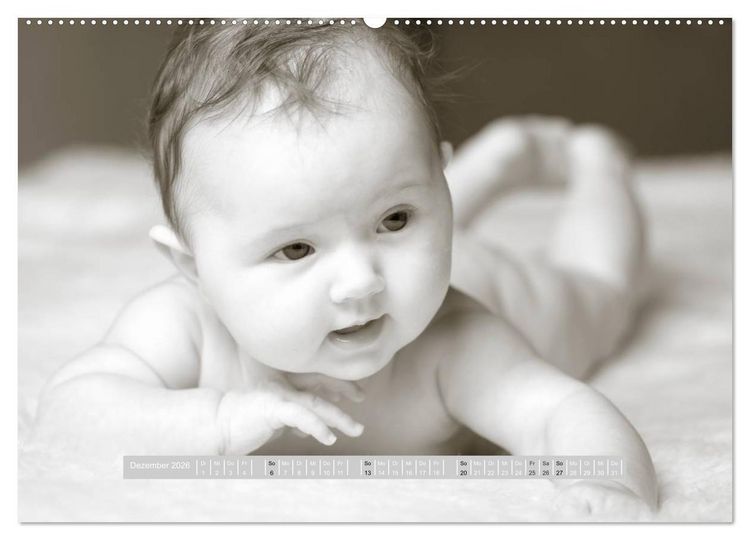 Produktbild: ...so winzig - Babykalender (hochwertiger Premium Wandkalender 2026 DIN A2 quer), Kunstdruck in Hochglanz