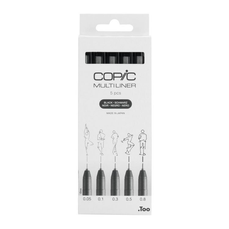 Produktbild: Copic Multiliner-Set schwarz 0.3mm/0.5mm 5 St&uuml;ck