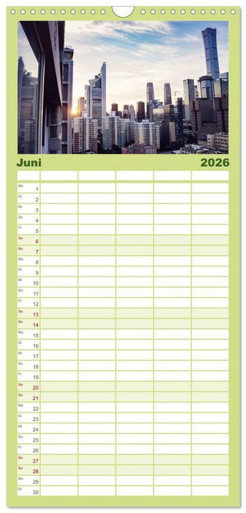 Produktbild: Familienplaner 2026 - Peking - Die faszinierende Hauptstadt Chinas. mit 5 Spalten (Wandkalender, 21 x 45 cm) CALVENDO
