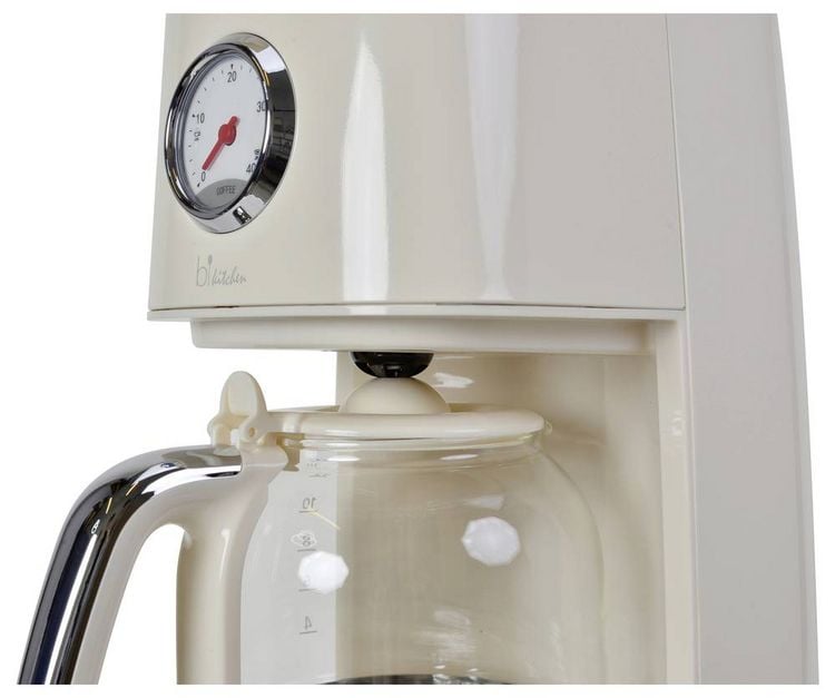 Produktbild: BiKitchen nostalgia 150 Kaffeemaschine Cremewei&szlig; (gl&auml;nzend) Fassungsverm&ouml;gen Tassen=12 Glaskanne, Warmhaltefunktion