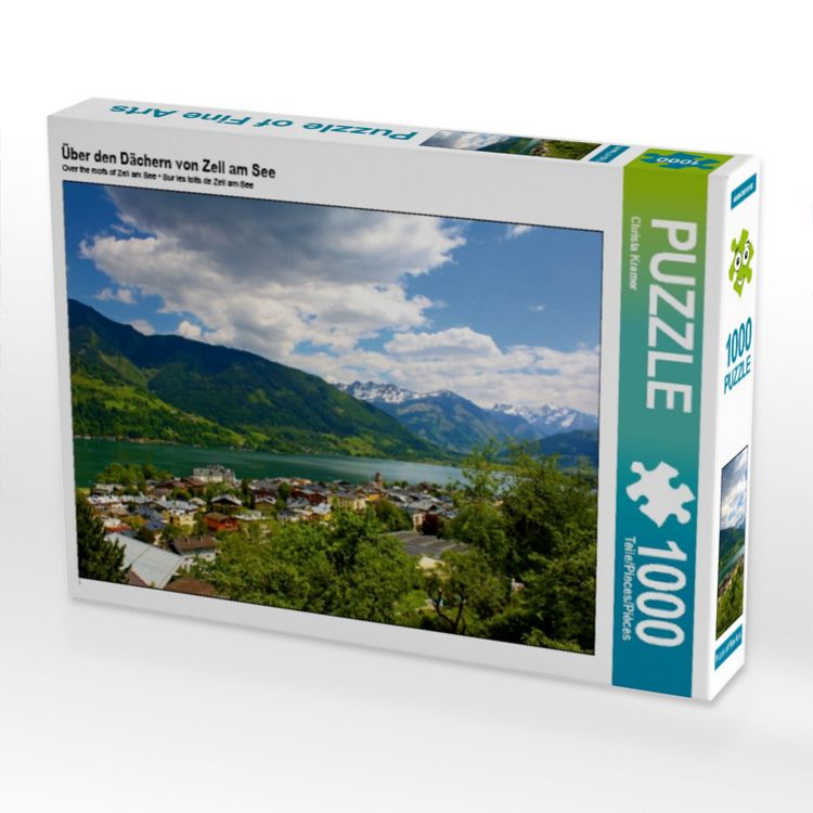 Produktbild: CALVENDO Puzzle &Uuml;ber den D&auml;chern von Zell am See 1000 Teile Puzzle quer | 1000 Teile Lege-Gr&ouml;&szlig;e 64 &times; 48 cm Foto-Puzzle f&uuml;r gl&uuml;ckliche Stunden