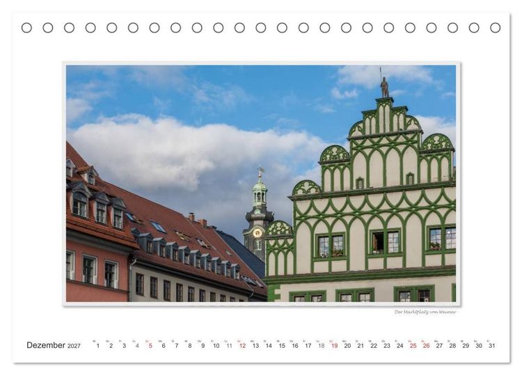 Produktbild: Emotionale Momente: Weimarer Ansichten. (Tischkalender 2027 DIN A5 quer), CALVENDO Monatskalender