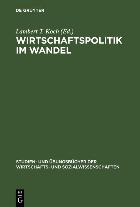 Produktbild: Wirtschaftspolitik im Wandel