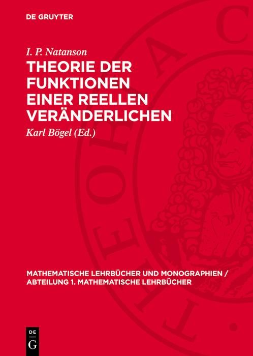 Produktbild: Theorie der Funktionen einer reellen Ver&auml;nderlichen