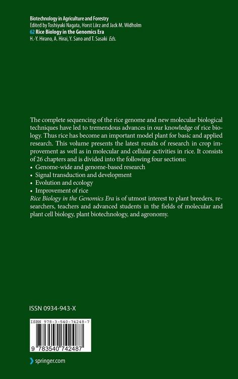 Produktbild: Rice Biology in the Genomics Era