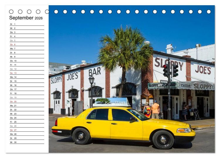 Produktbild: FLORIDA KEYS und KEY WEST Malerische Reiseroute (Tischkalender 2026 DIN A5 quer), CALVENDO Monatskalender